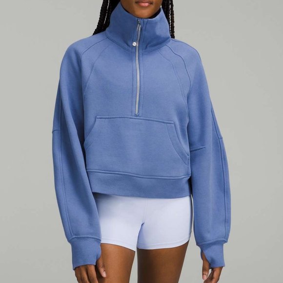 lululemon athletica Tops - Lululemon Scuba Oversized Funnel Neck Half-Zip XL/XXL *Water Drop